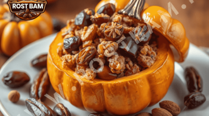 آموزش تهیه دسر کدو حلوایی و خرما